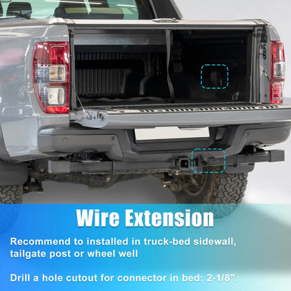 Truck Bed 7-Pin Trailer Wiring Harness Extension for Ram 1500 2500