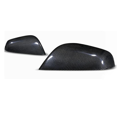 Real Carbon Fiber Wing Side Mirror Cover Trim fit For Tesla Model S