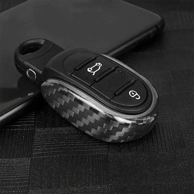 Real Carbon Fiber Key Fob Case 'U' Frame Cover for Mini F54 F55 F56 F57 F60