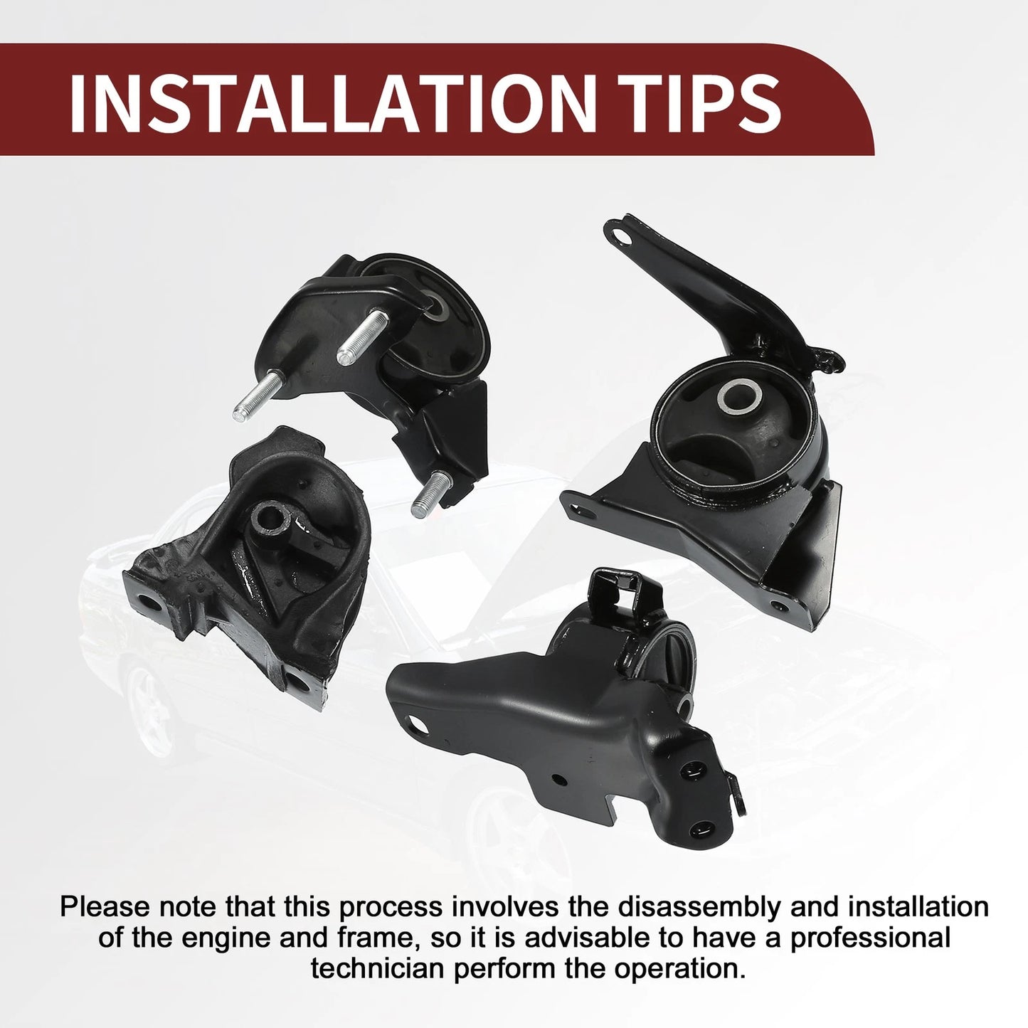 Engine Motor Trans Mount Set for Toyota Corolla L4 1.6L (1993-1997)