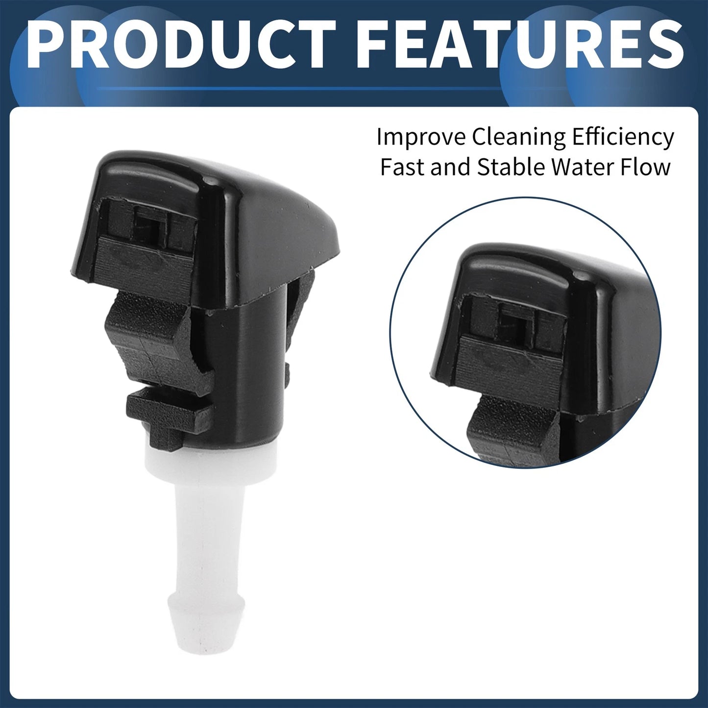 1 Set Front Windshield Washer Nozzles for Chrysler Town & Country