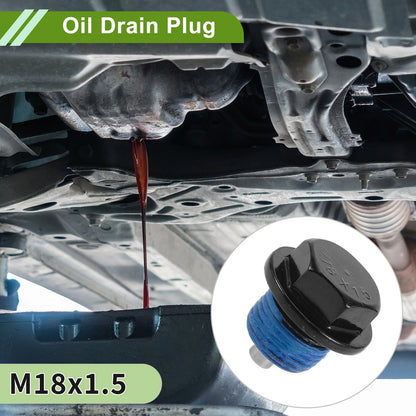 2 x M18x1.5 Aluminum Oil Drain Plug with Gasket for Car Motorcycle