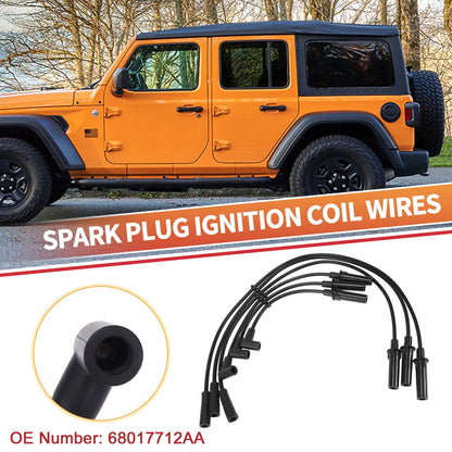 6 Pcs Spark Plug Wire Ignition Coil Cable for Jeep Wrangler (2018-2023)