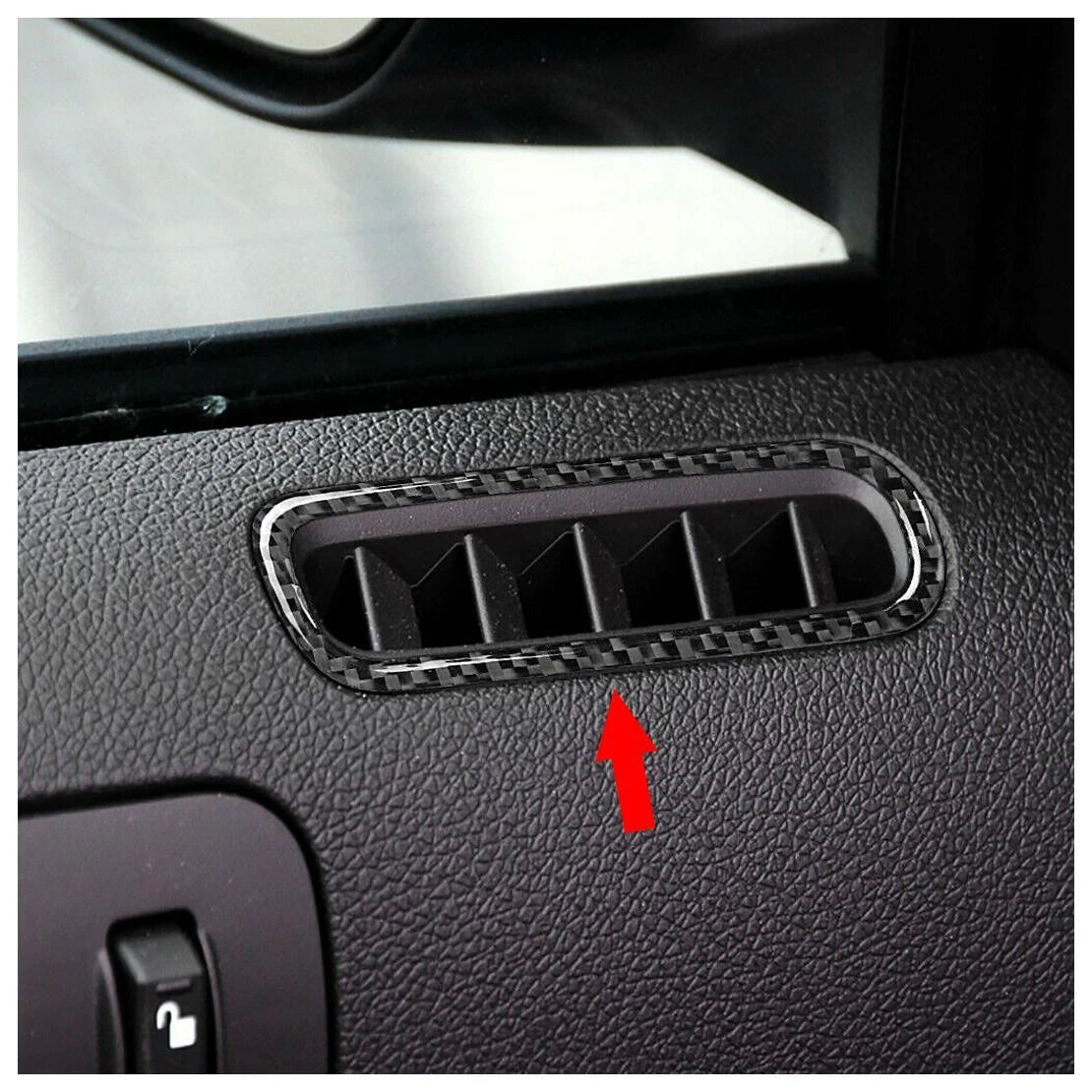 Carbon Fiber Door Air Vent Outlet Covers for Ford Mustang (2009-2013)