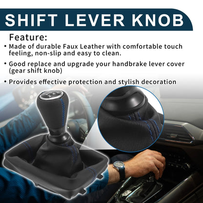 5 Speed Gear Shift Knob & Cover for Peugeot 206 (2000-2010)