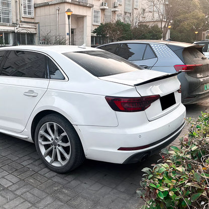 Gloss Black Rear Boot Spoiler Lip for Audi A4 S4 B9 (2017-2024)
