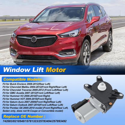 Power Window Motor Rear Left for Buick Enclave (2008–2012)