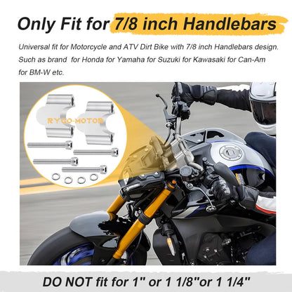 Handlebar Risers / 7/8 Bar 30mm Height for Honda Suzuki