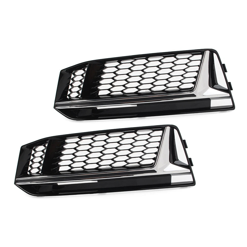 Honeycomb Mesh Fog Light Grille Cover for Audi A4 B9 S4 (2016-2018)