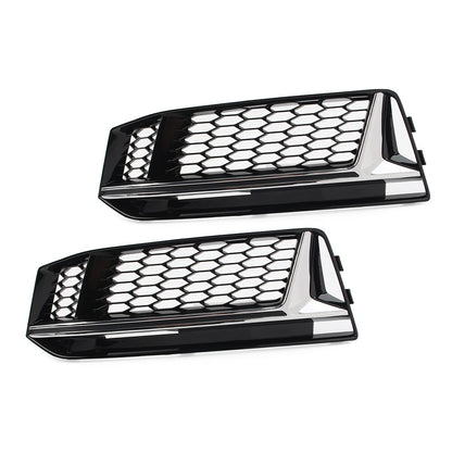 Honeycomb Mesh Fog Light Grille Cover for Audi A4 B9 S4 (2016-2018)