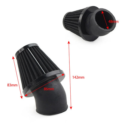 48mm Motorcycle Air Intake Filter Cleaner for Make & Model