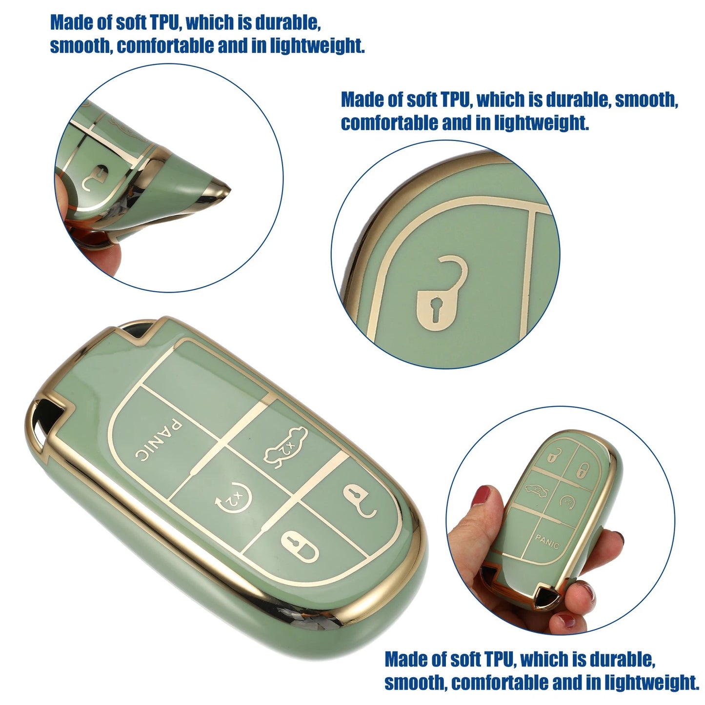 TPU 5-Button Keyless Entry Remote Cover for Dodge Charger Challenger Dart