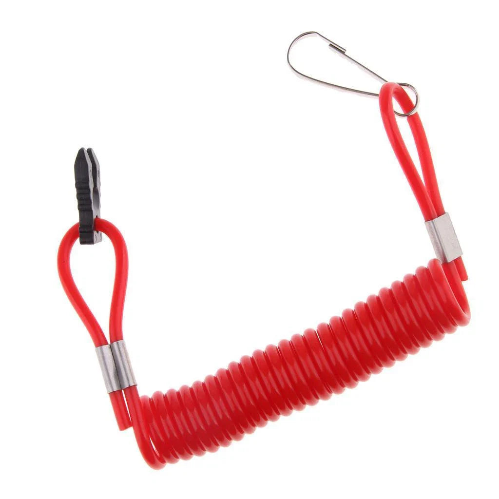 Boat Kill Switch Lanyard Red for Outboard - Emergency Cut-Off