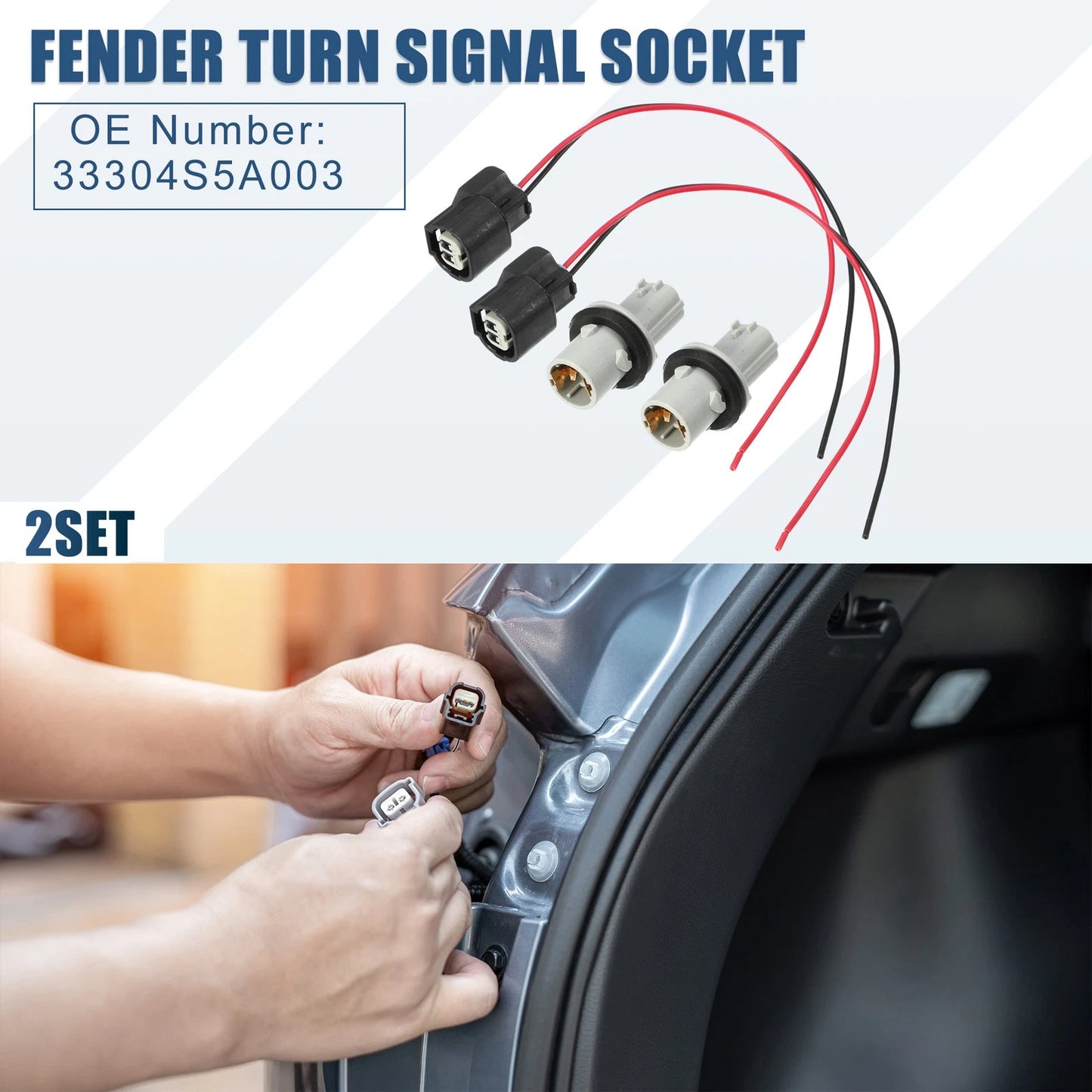 Fender Turn Signal Socket w/ Wire Harness for Honda CR-V (2015-2016) -