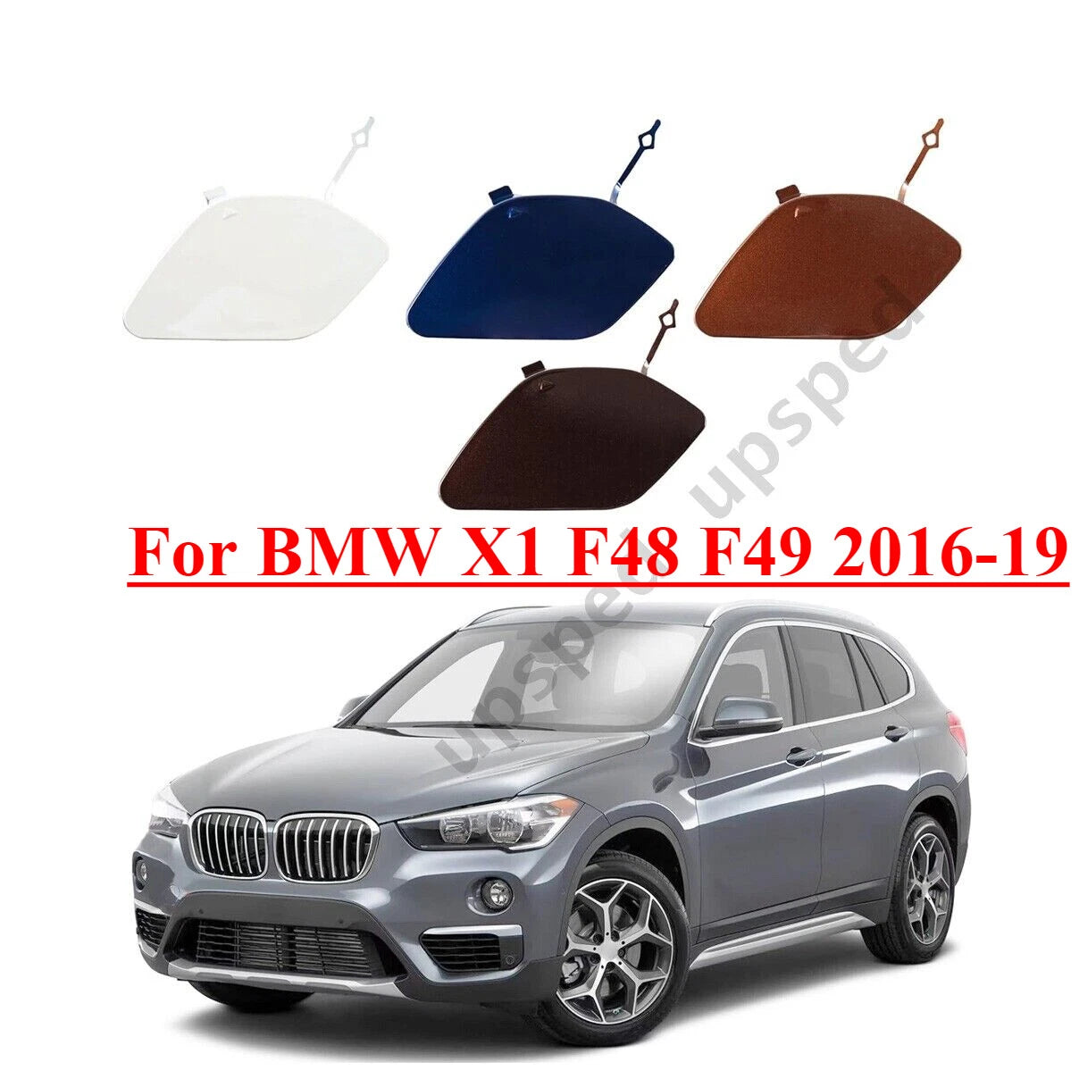 Front Bumper Tow Hook Eye Cover Cap for BMW X1 (2016–2019)