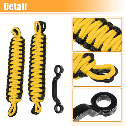 Door Limiting Straps Set for Jeep Wrangler JK JL with Brackets Black Yellow