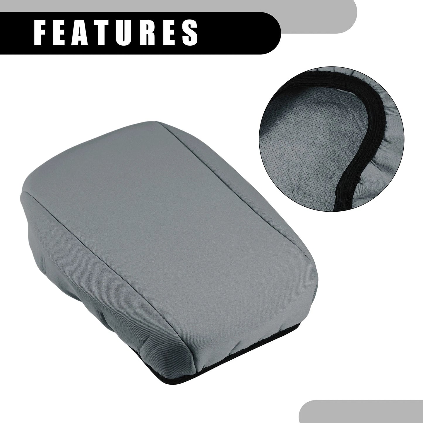 Center Console Lid Armrest Cover for Ford Focus (2010-2015) - Neoprene Gray