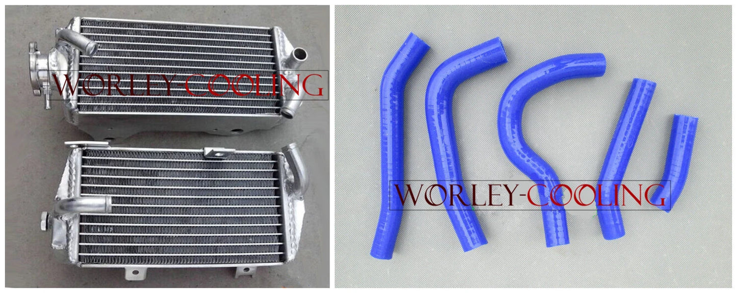 Aluminum Radiator for Honda CRF250R CRF 250 R (2014-2015) + Hose Blue