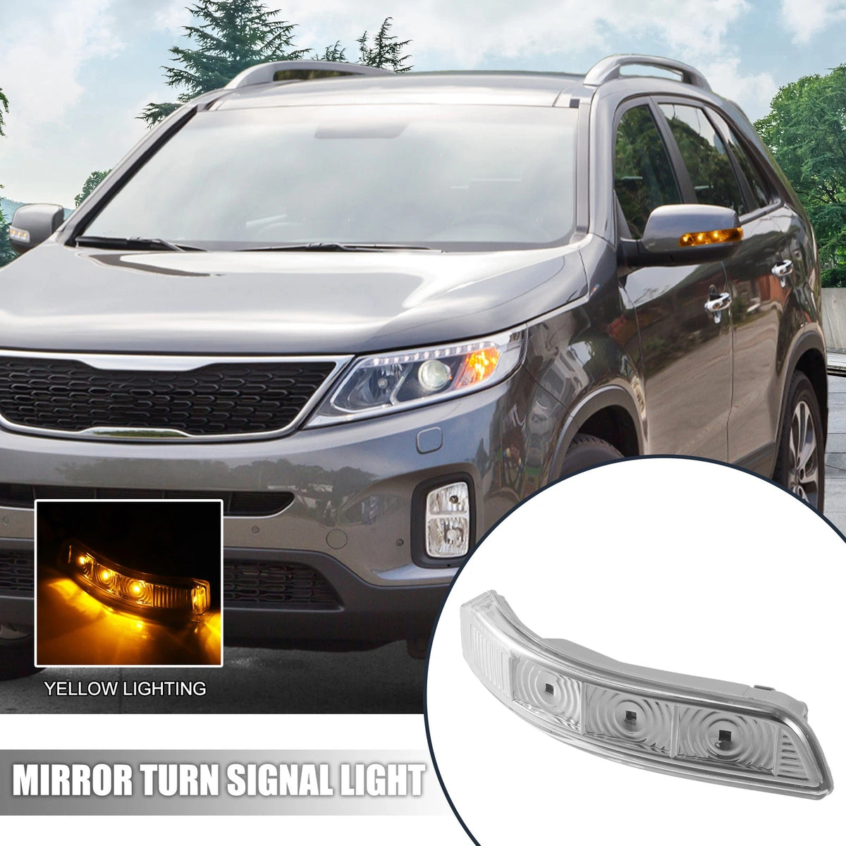 3 x LED Front Right Mirror Turn Signal Light for Kia Sorento (2011-2020)