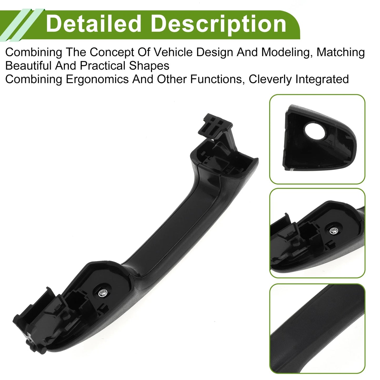 Car Door Handle for Toyota Hilux Fortuner Black Outside 1 Set