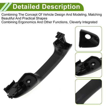 Car Door Handle for Toyota Hilux Fortuner Black Outside 1 Set