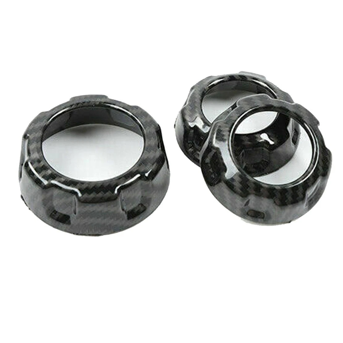 Carbon Fiber Style Air Conditioning Button Rings for Dodge Challenger Charger
