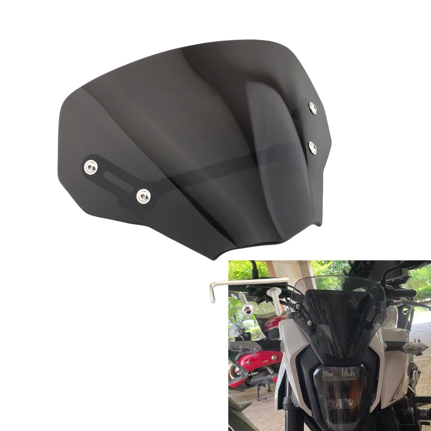 Windscreen Wind Deflectors for Honda CB750 (2023-2025) Black