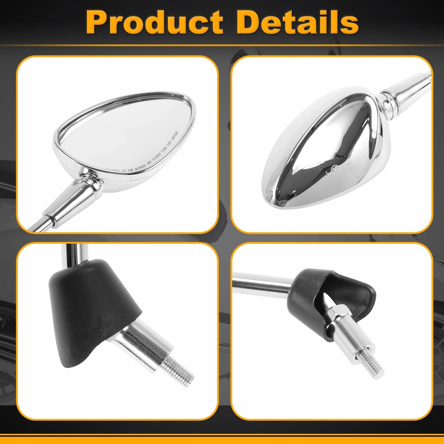 Motorcycle Rear View Mirrors Side Mount for Piaggio Vespa LXS125