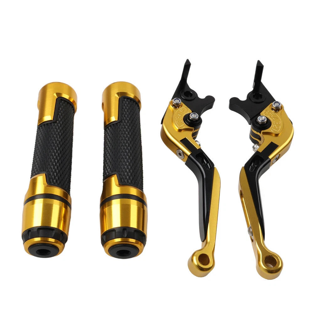 Gold Extendable Brake Clutch Levers & Handlebar Grips for BMW G310R G310GS