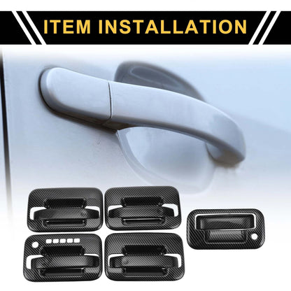 Exterior Door Handle Cover Set for Ford F-150 (Keypad, Black, 2009-2023)