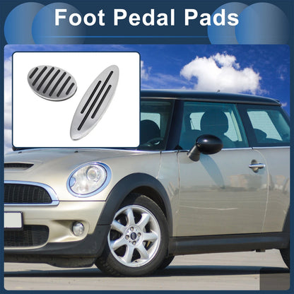 Automatic Footrest Pedals Cover Set for Mini R57 F57 (2009-2023) Silver Tone