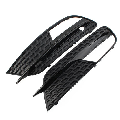 2 x Front Bumper Black Fog Light Grille Cover for Audi A5 (2012-2016)
