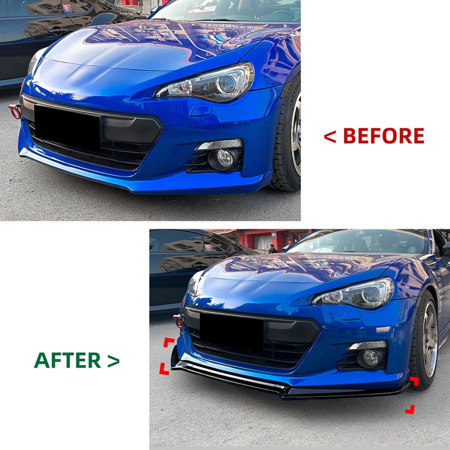 Front Bumper Spoiler Lip Splitter Kit for Subaru BRZ (2013-2016)