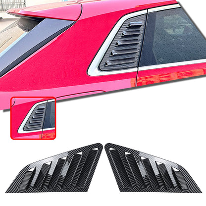 2 x Carbon Look Rear Side Window Louvers for Audi A3 S3 (2021-2024)