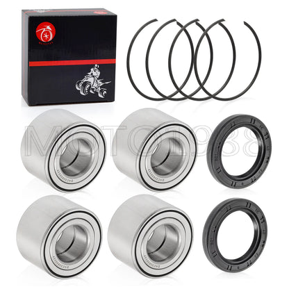 Front & Rear Wheel Bearings Seal Kit for Can-Am Maverick 1000R/Max 2013-16