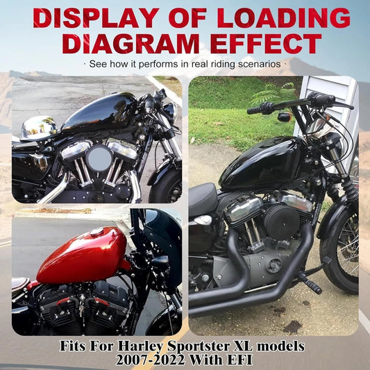 14.4L Retro Gas Fuel Tank for Harley Sportster XL 883 1200 (2007-2017)