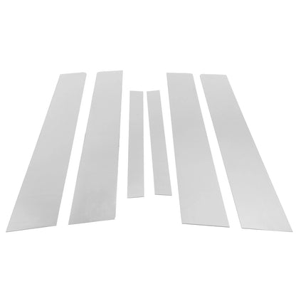 6 Pcs Door Pillar Window Trim for Nissan Sentra (2007-2012) Chrome Silver