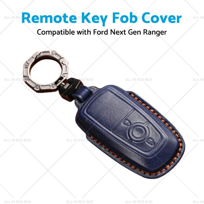 Leather Key Fob Cover Case for Ford Ranger (2022-2023)