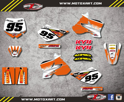 SHOCKWAVE Full Sticker Kit for KTM 50 SX (2002-2008)