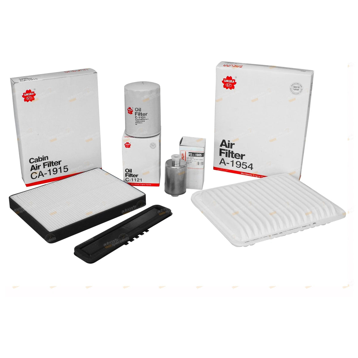Air/Oil/Fuel/Cabin Filter Kit for Ford Falcon BA (2002-2005)