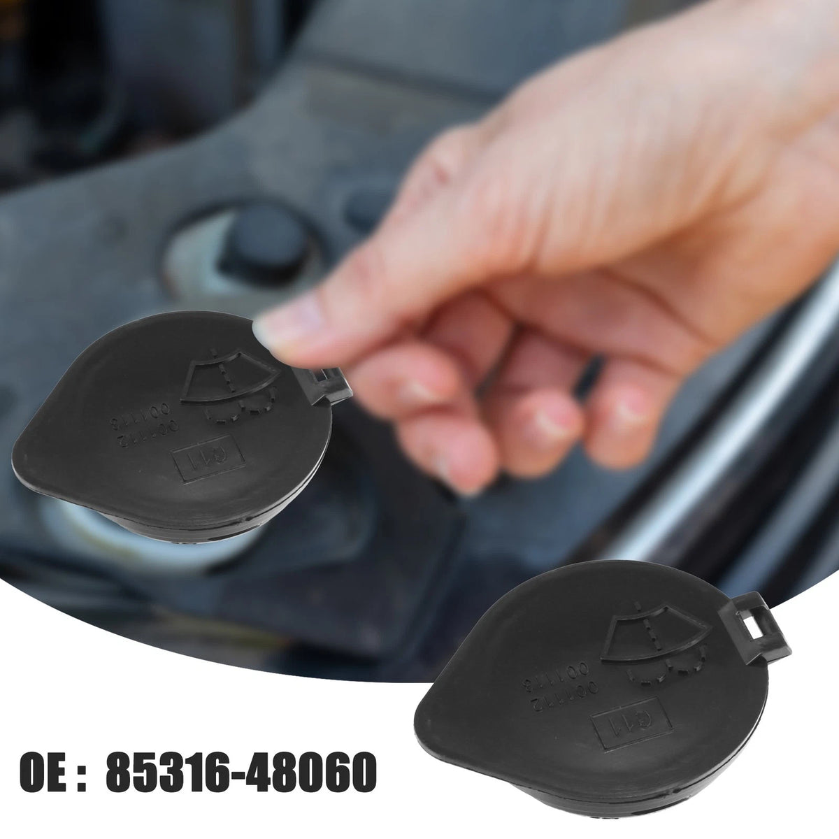 Cap Windshield Washer Fluid Reservoir Black for Toyota Venza (2009–2015)