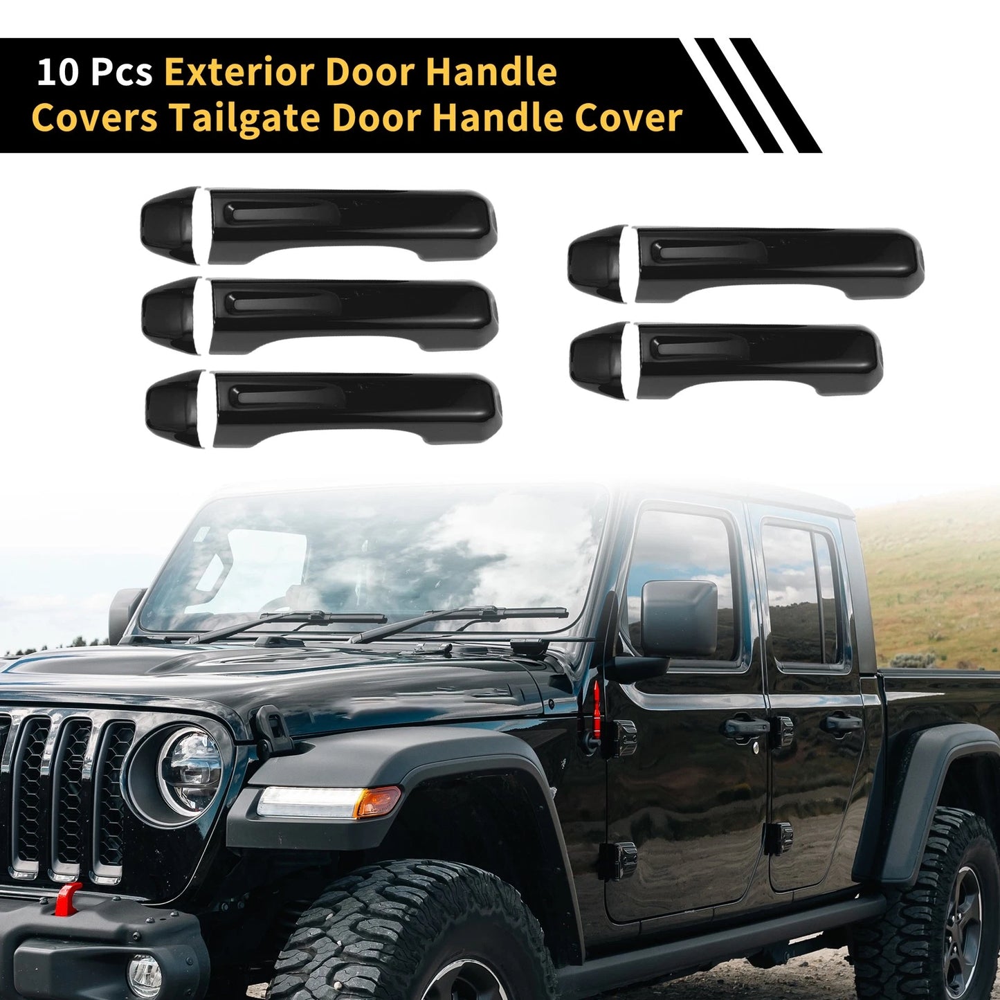 Door Tailgate Handle Cover for Jeep Gladiator JT (2020-2021)