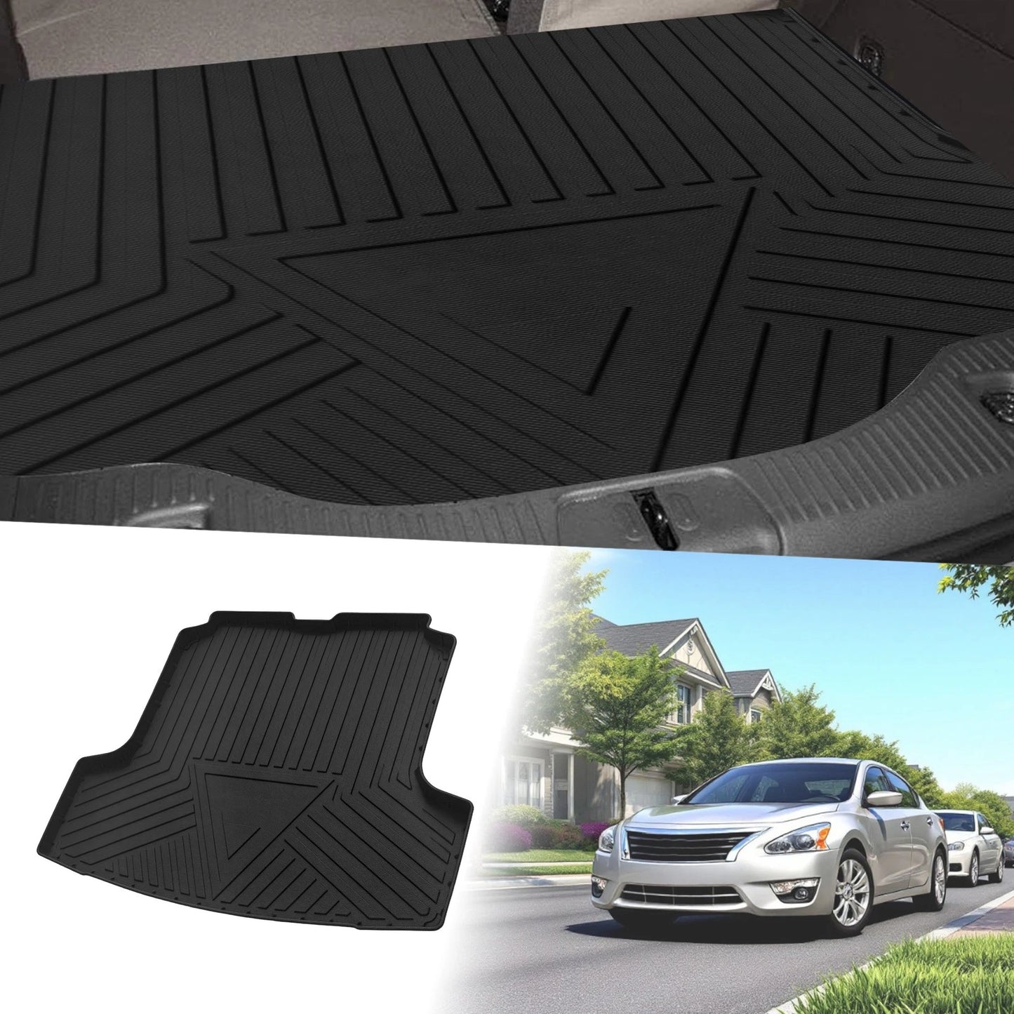 Flat Face Cargo Liner Rear Trunk Mat for Nissan Altima (2019-2025) 1 Pc