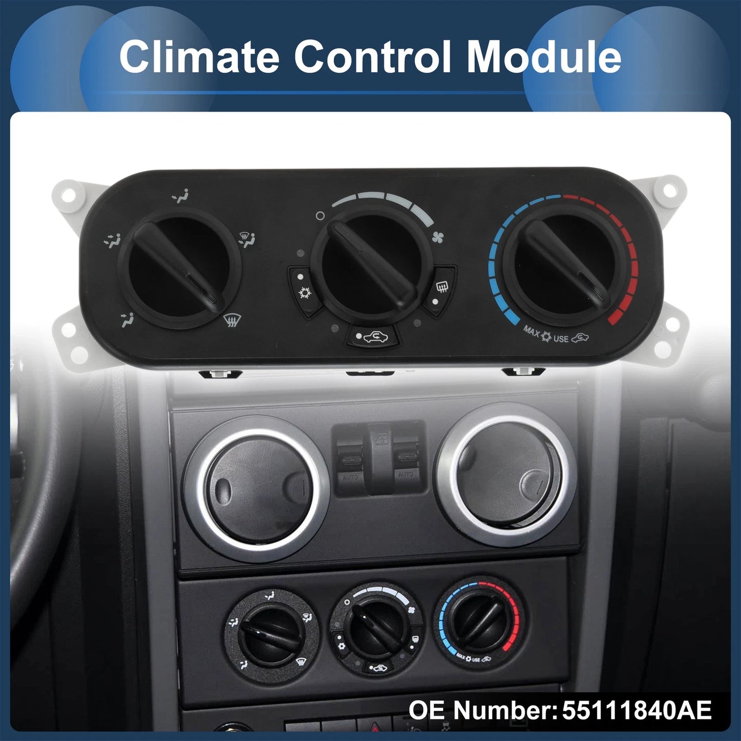 Climate Control Module for Jeep Wrangler (2007-2010)