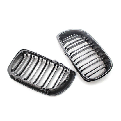 Carbon Fiber Double Slat Front Kidney Grille for BMW E46 Sedan (2002-2005)