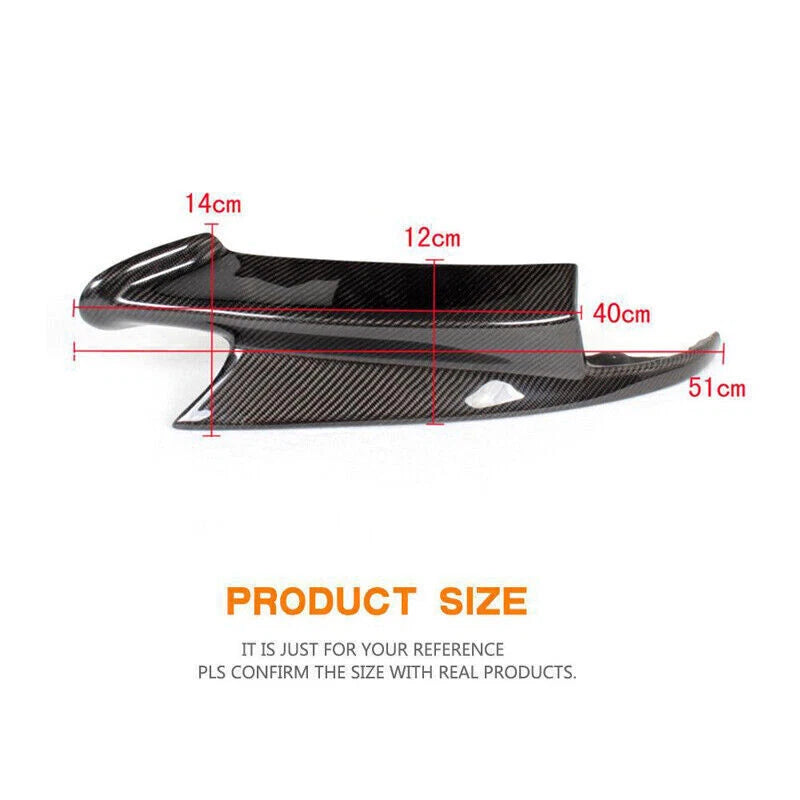 Carbon Look Front Splitter Bumper Spoiler Lip for BMW E90 E92 E93 M3 (2007-2013)