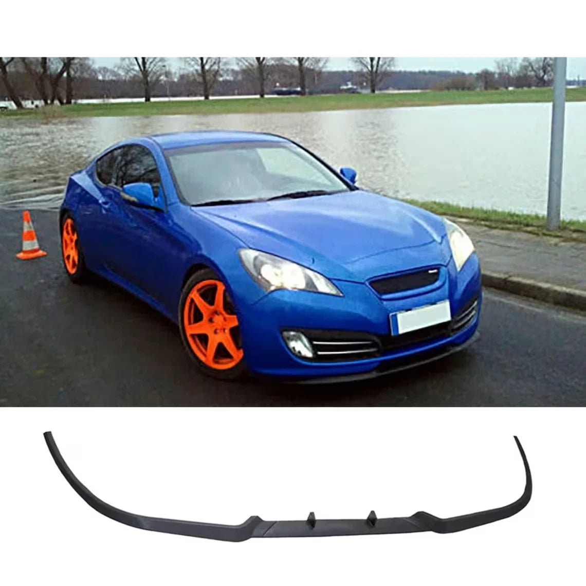 Front Bumper Splitter 3 Pcs for Hyundai Genesis (2015-2016)