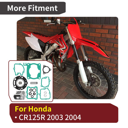 Top End Rebuild Kit 54mm Standard Bore Piston Ring for Honda CR125R (2003–2004)
