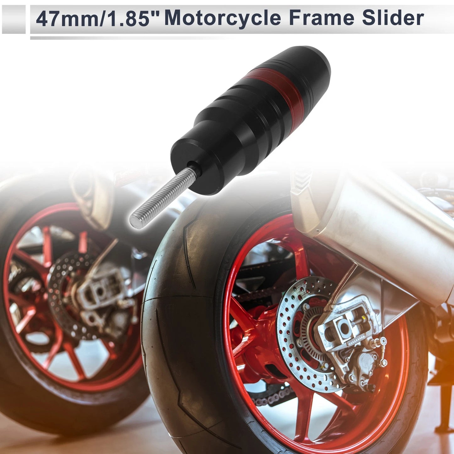 11mm Aluminum Alloy Plastic Motorcycle Slider Frame Bolt 1Set Red for Motorcycle