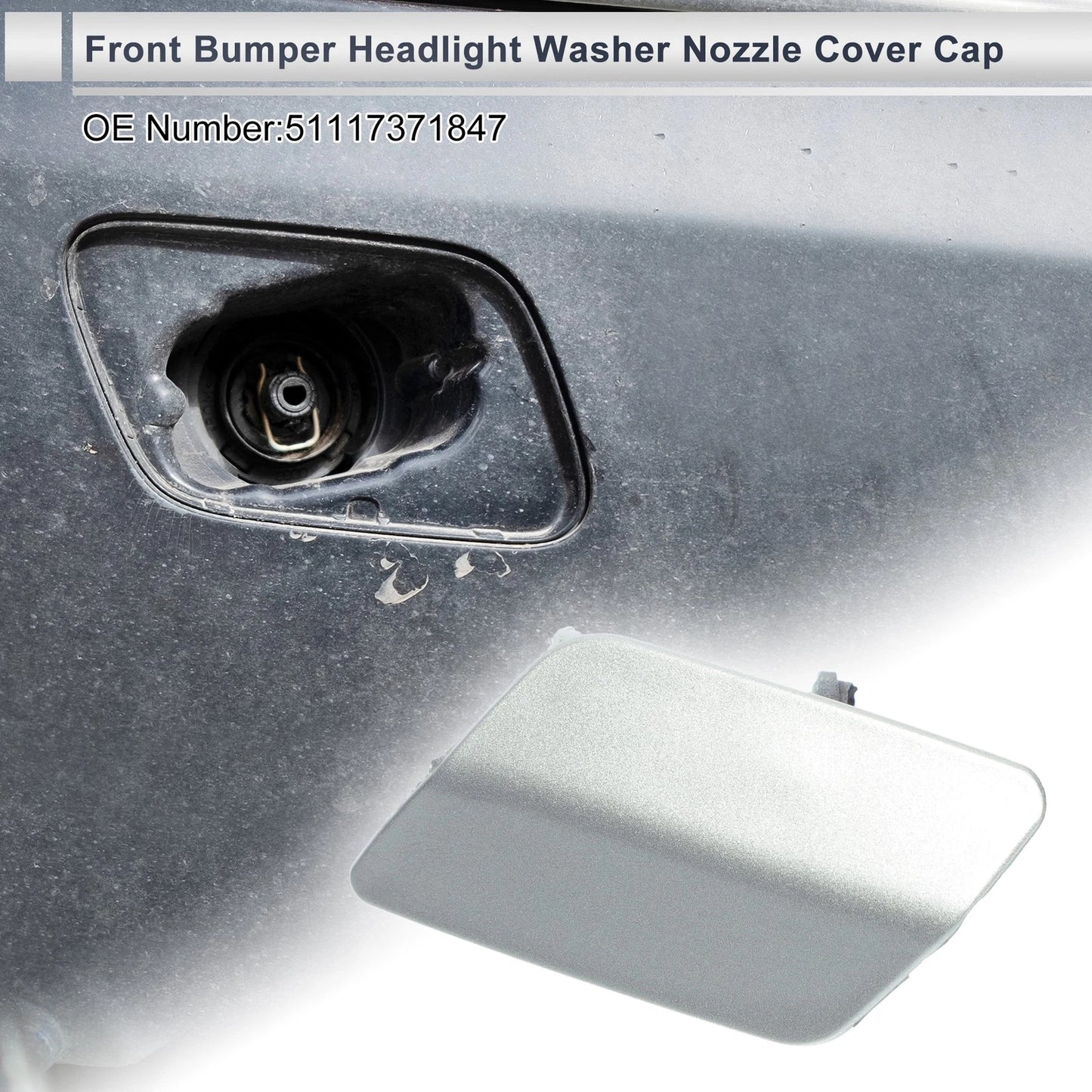 Bumper Headlight Washer Nozzle Cover for BMW 335i GT (2012-2015)